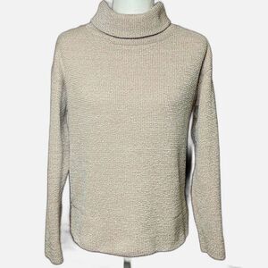 EUC Loft Woven Knit Turtleneck Top | Small